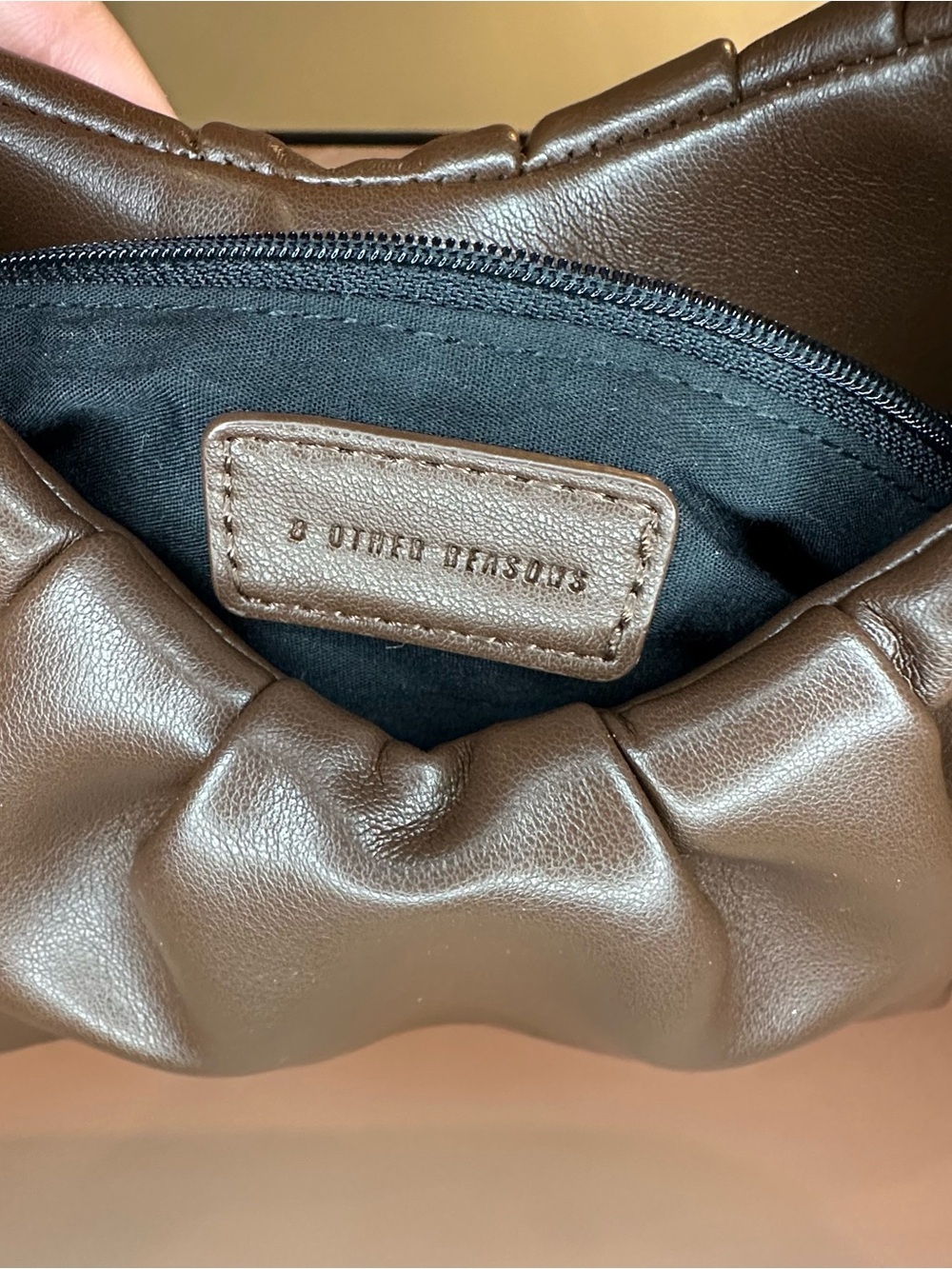 8 Other Reasons “Daphne” Shoulder Bag Chocolate Brown - Picture 3 of 4